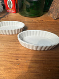 Pair of Small Ceramic White Dishes