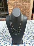 Pair of Matching Silver Skinny Chain Necklaces