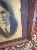 Large Print of Vintage Man in Wooden Frame
