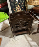 Wooden Carved Magazine Rack