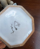 Pair of Blue and White Ceramic Dishes- Pitcher and Bath Oil Jar