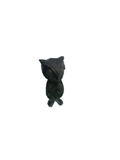 Hand Carved Black Stone Owl Sculpture
