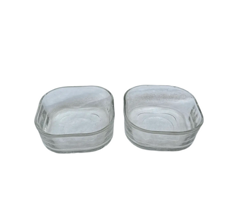 Pair of Glass Square Dishes
