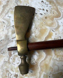 Brass Mid Century Axe With Wooden Handle