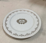 White Ceramic "Golden Anniversary" Plate With Gold Accents