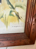 Signed and Framed Watercolor Painting of a Butterfly