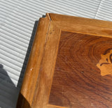Lightweight Wooden Tray With Floral Accents
