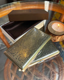Vintage Pair of Brass Etched Cigarette Cases