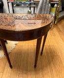 Demilune Glass Top Side Table