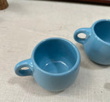Trio of Blue Ceramic Mugs