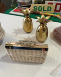 Talbots Straw Crossbody Bow Purse