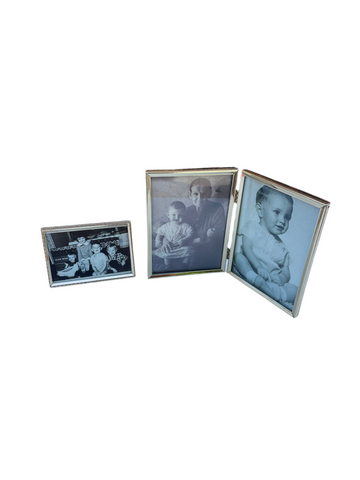 Pair of Small Gold Frames, Including Double Picture Frame