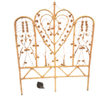Wicker Twin Headboard With Heart Details