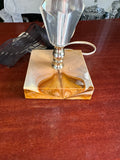 Small Vintage Lucite Diamond Table Lamp with Marble Base