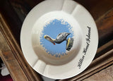 1970s Small Ceramic Hilton Head Ashtray With a Pelican Design