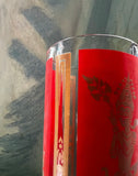 1970s Asian Culver Thai Goddess Glass and Bowl Pair