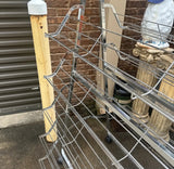 Industrial Metal Shoe Rack on Wheels