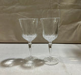 Pair of Detailed Bottomed Cocktail Glasses