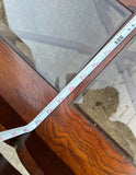 Glass Top Folding Wooden Tray Table