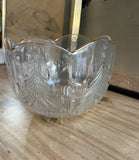 Small Crystal Catchall With Gold Rim Accents