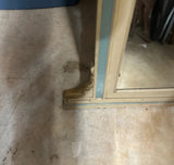 Large Vintage Table Mirror With Blue and Gold Accents