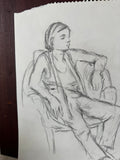 Drawing of a Resting, Hard Working Woman