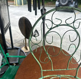 Green Metal Wired Chair Plant Stand