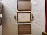 Trio of Gold Frames With Handles