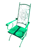Kelly Green Painted Outdoor Metal Salterni Chair