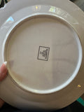 Ceramic Majesty Plate Set With Malachite and Gold Designs- Set of 30