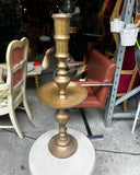 1970s Large Brass Detailed Candleholder