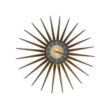 1950s Elgin Starburst/Sunburst Brass Wall Clock