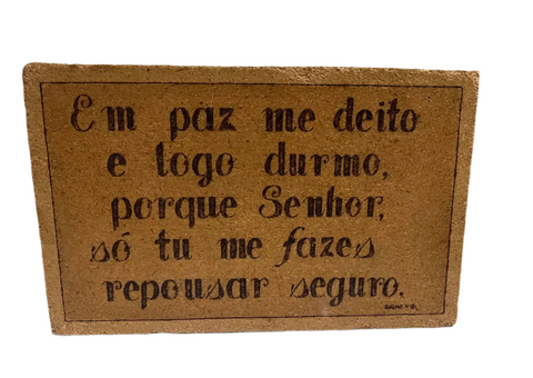 Cork Portuguese Psalm Decorative Piece