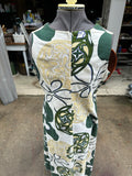 70's Green and White Floral Dress