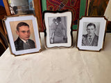 Trio of Vintage Portraits and Frames