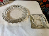 Vintage Pair of Glass Ashtrays