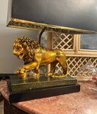 Mid-Century Lion Lamp With Shade