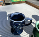 Instant Collection Vintage Coffee Cups With Pedestal Stands and Eagle Accents