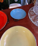 Yugoslavia Collection of Enamel Bowls, Red, Yellow, Blue