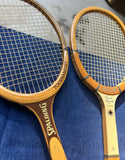Vintage Spalding and Davis Trio of Wooden Tennis Rackets