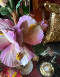 Italian Capodimonte Floral Ceramic Decor Piece
