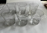 Collection of Small Glasses With Etched Accents- Set of 6