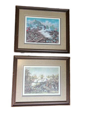 Pair of Civil War Framed Prints