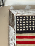 Large Vintage Framed American Flag