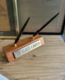 1st Class Lawyer Wooden Brass Pen Holder