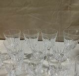 Large Collection of French Crystal Glasses- Set of 17