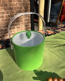 Lime Green Hard Plastic Ice Bucket With Matching Lid