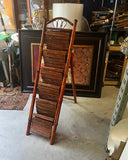 Vintage Standing Bamboo Magazine Rack