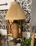 Skinny Greek Key Lamp With Rope Details