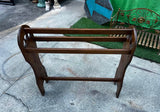 1970s Country Core Hearts Design Wooden Rustic Blanket Rack